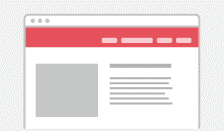Grafik einer Website, Navigation farblich vom Rest abgehoben