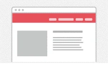 Stilisierte Darstellung einer Website-Oberfläche mit gutem Navigationsmenü.