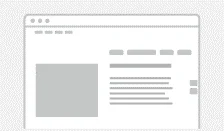 Stilisierte Darstellung einer Website-Oberfläche mit schlechtem Navigationsmenü.