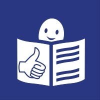offizielles Logo zur Leichten Sprache; Person mit Buch