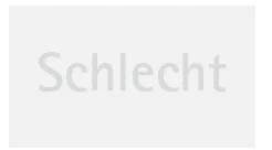 Graues Bild mit der Aufschrift »Schlecht«. Das Wort ist sehr blass und damit schlecht zu lesen.